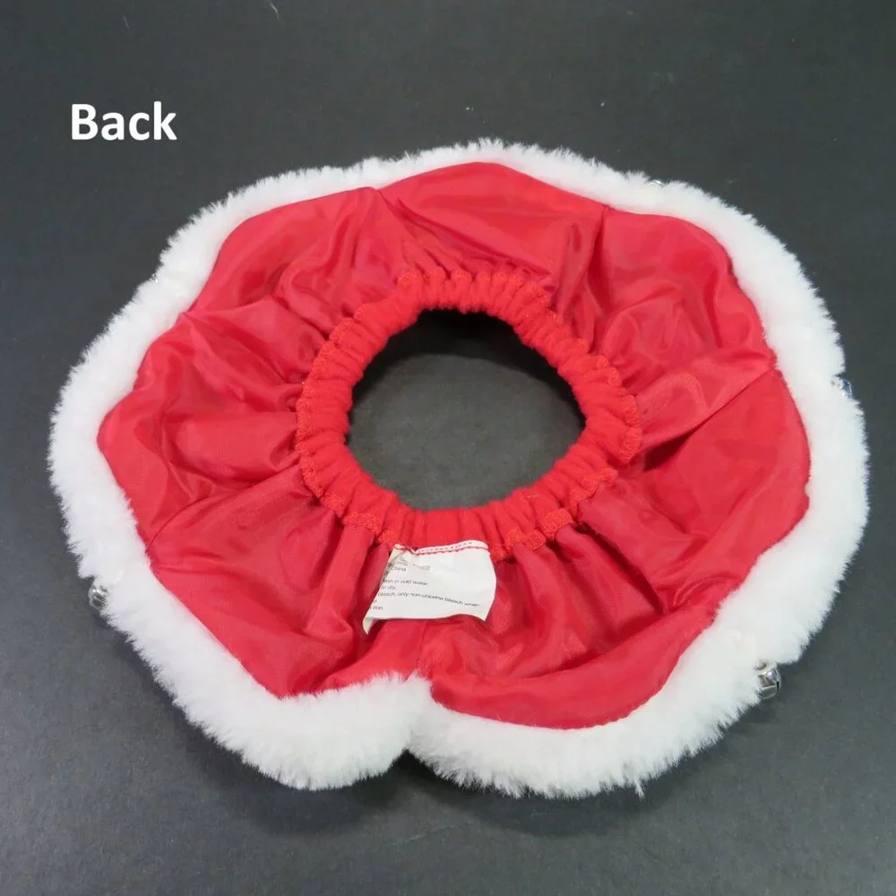 Christmas holiday neck collar for a dog or cat with 5 bells (not loud) Scrunchie